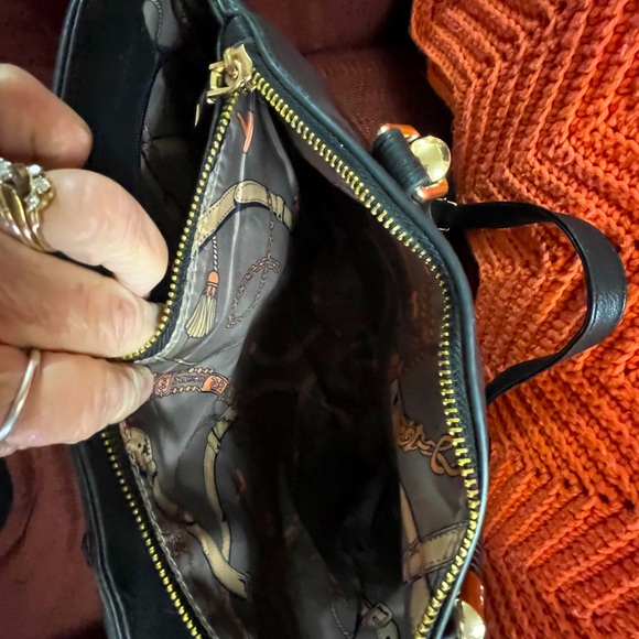 Ladies source unknown on brand, large black shoulder or crossbody bag, Nice - Picture 5 of 5